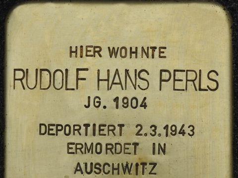 Stolperstein Rudolf Hans Perls (Bild: Stolpersteininitiative Charlottenburg-Wilmersdorf)