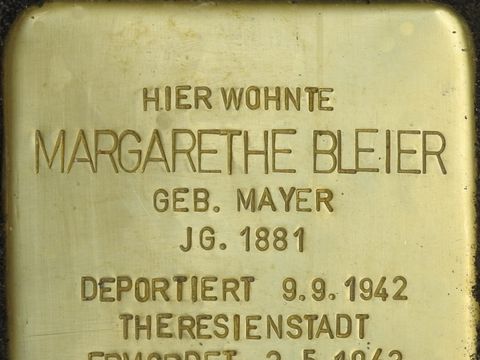 Stolperstein Margarethe Bleier (Bild: Stolpersteine-Initiative CW)