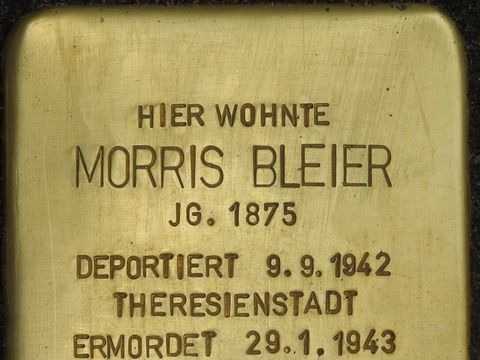 Stolperstein Morris Bleier (Bild: Stolpersteine-Initiative CW)