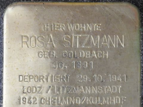 Stolperstein Rosa Sitzmann (Bild: Stolpersteine-Initiative CW, Hupka)
