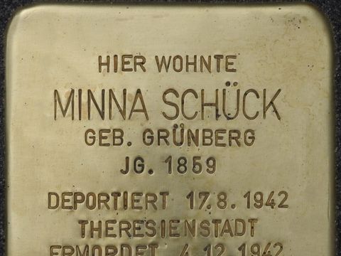 Stolperstein Minna Schück (Bild: Stolpersteine-Initiative CW, Hupka)