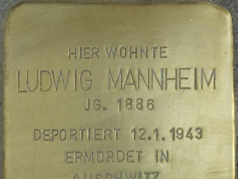 Stolperstein Ludwig Mannheim (Bild: Stolpersteine-Initiative CW, Hupka)