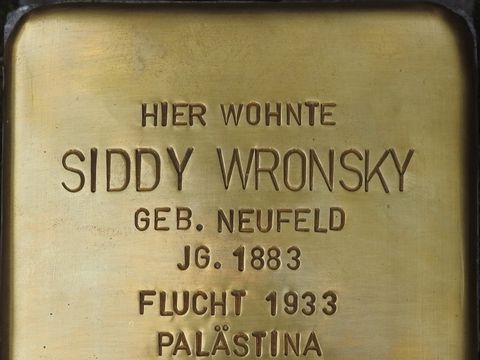 Stolperstein Siddy Wronsky (Bild: Stolperstein-Initiative CW, Hupka)