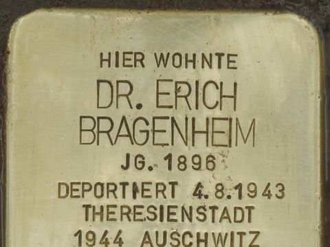 Stolperstein Dr. Erich Bragenheim (Bild: Stolperstein-Initiative CW, Hupka)