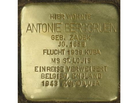 Stolpertein Antonie Berggruen (Bild: Stolpersteine-Initiative Charlottenburg-Wilmersdorf)