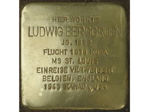 Stolpertein Ludwig Berggruen (Bild: Stolperteine-Initiative Charlottenburg-Wilmersdorf)