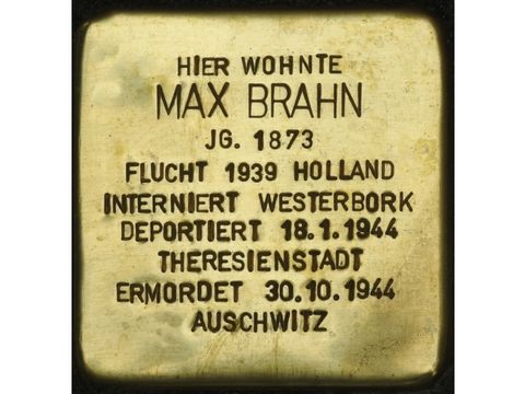 Stolperstein Max Brahn (Bild: Stolpersteine-Initiative CW, Hupka)