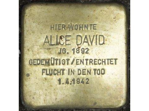 Stolperstein Alice David (Bild: Stolperstein-Initiative CW)