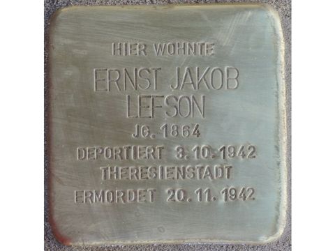 Stolperstein für Ernst Jakob Lefson (Bild: Stolpersteine-Initiative CW, Hupka)