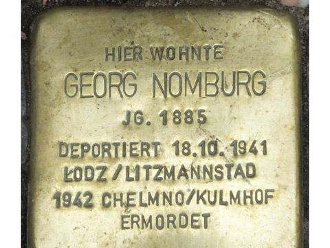 Stolperstein Georg Nomburg (Bild: Stolperstein-Initiative CW)