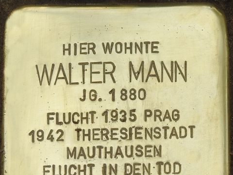 Stolperstein Walter Mann (Bild: Stolperstein-Initiative CW, Hupka)