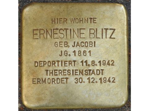 Stolperstein für Ernestine Blitz