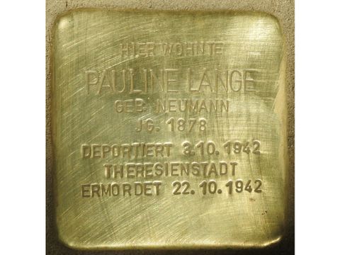 Stolperstein für Pauline Lange