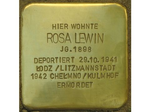 Stolperstein für Rosa Lewin, Orber Str 28