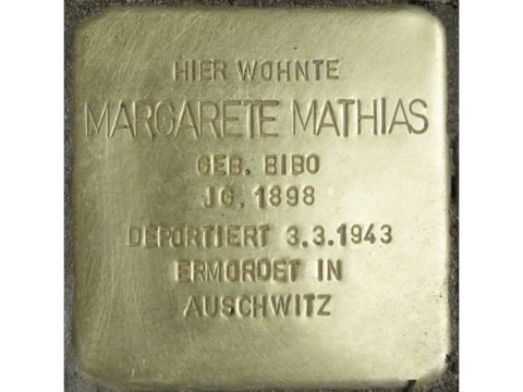 Stolperstein Margarete Mathias, Foto:H.-J. Hupka