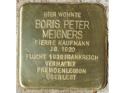 Stolperstein Boris Peter Meigners