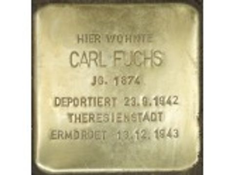 Stolperstein Carl Fuchs (Bild: Stolpersteine-Initiative CW, H.-J. Hupka)