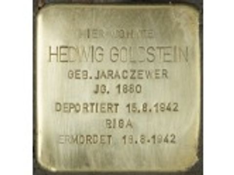 Stolperstein Hedwig Goldstein (Bild: Stolpersteine-Initiative CW, H.-J. Hupka)