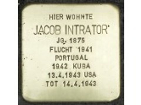 Stolperstein Jacob Intrator (Bild: H.-J. Hupka)