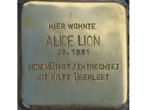 Stolperstein für Alice Lion