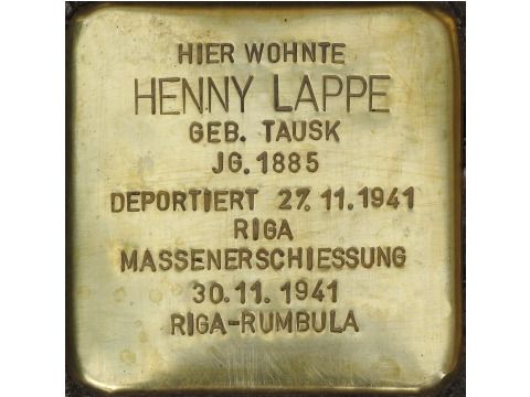 Stolperstein Henny Lappe