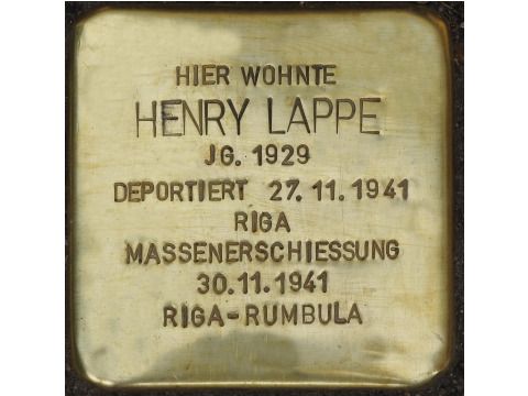 Stolperstein Henry Lappe