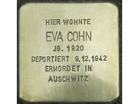 Stolperstein Eva Cohn (Bild: Stolpersteine-Initiative CW, H.-J. Hupka)