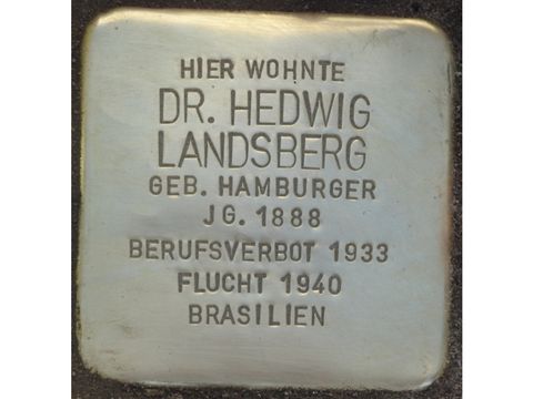 Hohenzollerndamm 59/60 Dr. Hedwig Landsberg