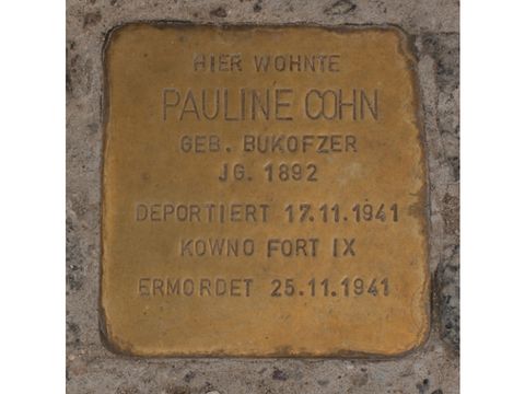 Stolperstein Pauline Cohn