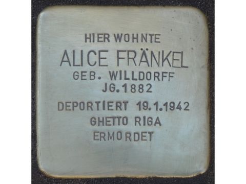 Regensburger Str. 28 Alice Fränkel
