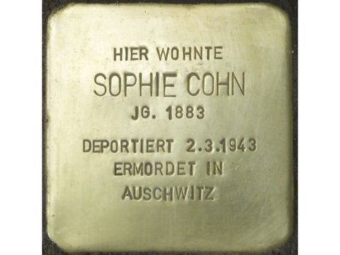 Stolperstein Sophie Cohn (Bild: Stolpersteine-Initiative CW, H.-J. Hupka)