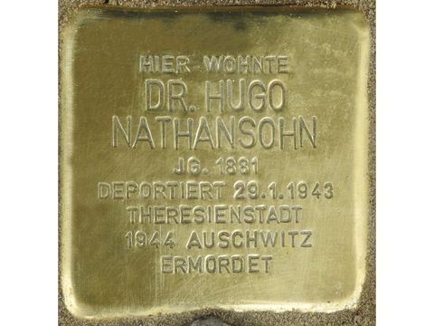 Stolperstein für Dr. Hugo Nathansohn