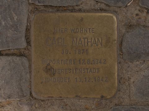 Stolperstein Carl Nathan (Bild: Stolpersteine-Initiative CW, Bukschat&Flegel)