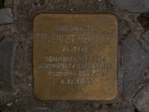 Stolperstein Dr. Ernst Behrend, 03.10.2012