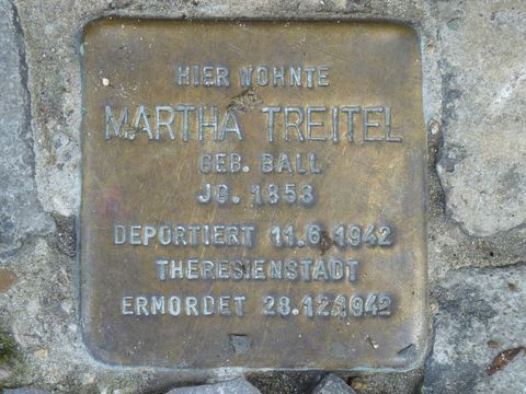 Stolperstein für Martha Treitel, 8.8.2011