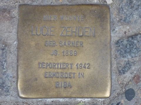 Stolperstein für Lucie Zehden
