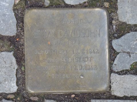 Stolperstein Emmy Davidsohn, Foto: KHMM