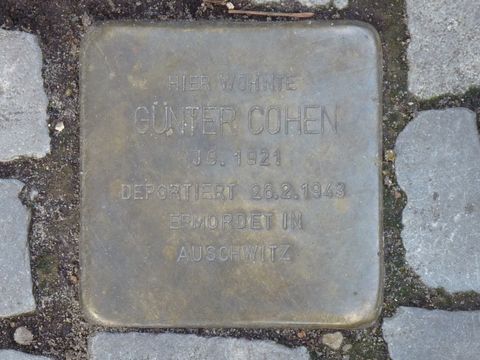 Stolperstein Günter Cohen, Foto: KHMM