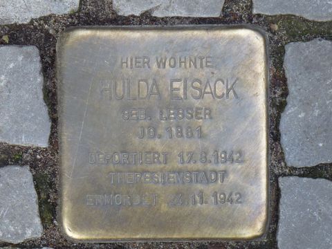 Stolperstein Hulda Eisack, Foto: KHMM