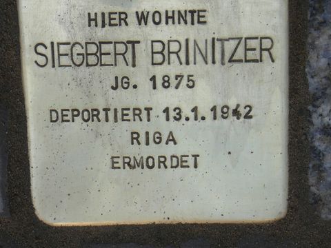 Stolperstein für Siegbert Brinitzer