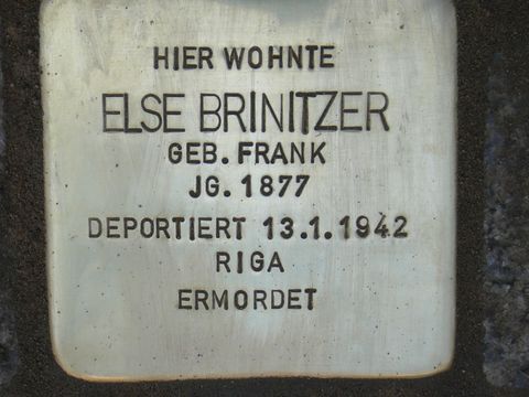 Stolperstein für Else Brinitzer