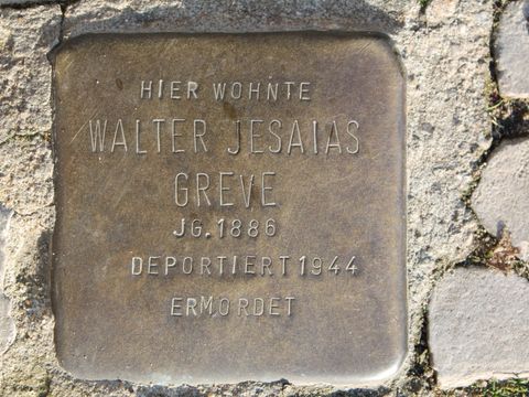 Stolperstein für Walter Jesaias Greve, 26.1.2012