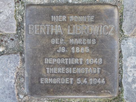 Stolperstein für Bertha Librowicz, 26.1.2012, Foto: KHMM