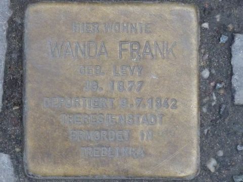 Stolperstein für Wanda Frank, 27.2.2013