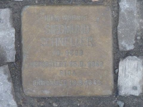 Stolperstein für Siegmund Schneller, 27.2.2013