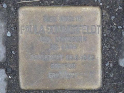 Stolperstein für Paula Sommerfeldt, 27.2.2013, Foto: KHMM