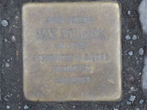 Stolperstein für Max Pollack, 27.2.2013, Foto: KHMM