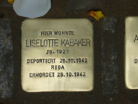 Stolperstein für Liselotte Kabaker