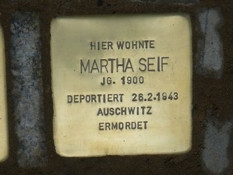 Stolperstein für Matha Seif