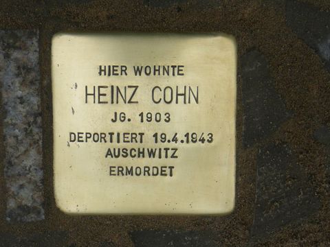 Stolperstein für Heinz Cohn